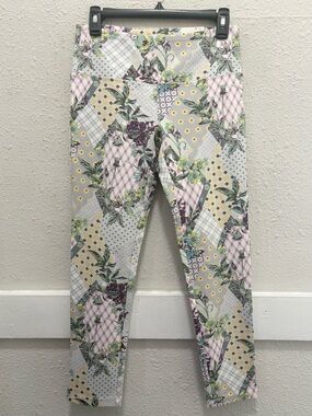Slim-Sation by Multiples Floral Multi Pattern Leggings Size PS
